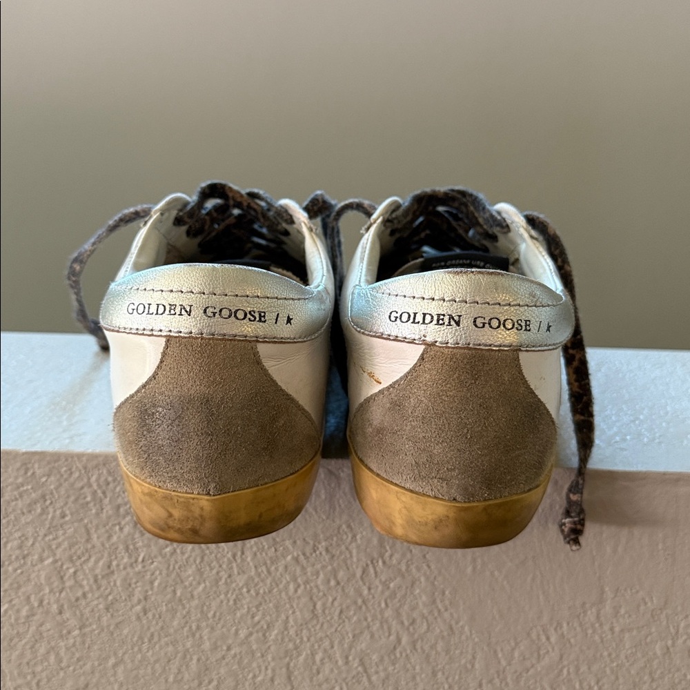 Golden Goose White Sneakers with Burgundy Star size 38 - Picture 10 of 12
